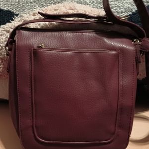 Maroon Faux Leather Multi Compartment By RELIC
